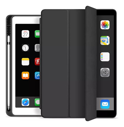 Funda Smart Cover Con Portalápiz  + Lámina Para iPad 10.2 