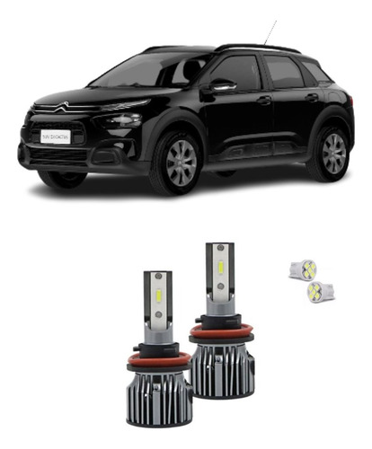 Kit Ultra Led Citroen C4 Cactus 18 19 20 21 22 Alt Baixo H4 