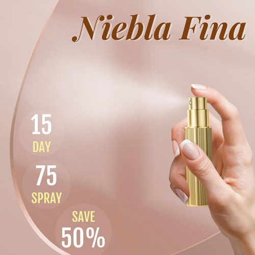 Mini Atomizador para Perfume, Atomizador Recargable Botella Perfume Viaje Portátil para Mujer y Hombre, Capsula Viaje, con Funda y Adaptadors