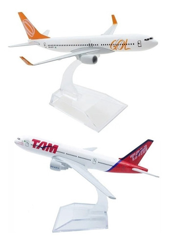 Miniatura Avião Aeronave De Metal Gol + Avião Tam - Promoção