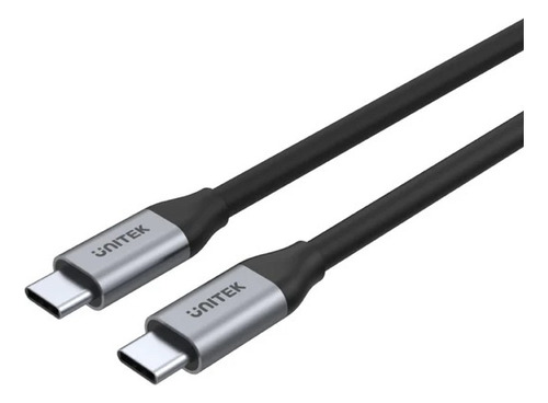 Cable Usb-c 3.2 Unitek All In One 1m Carga Pd100w 10gbps 4k Color Gris