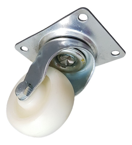 2 Ruedas Pp - Nylon Industrial De 75mm Giratorias 200kg Ruedas Blanco
