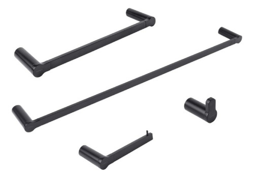 Juego De 4 Accesorios Para Baño Lía Urrea 1001cl.2 Negro