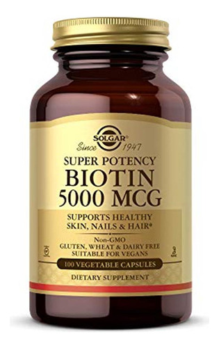 Solgar Biotina 5000 Mcg 100 Capsulas