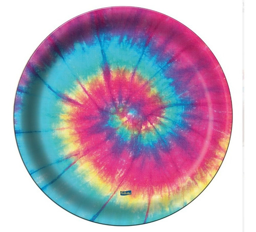 Imagem 2 de 5 de Kit Festa Tie Dye - Copos, Pratos, Guardanapos E Garfos