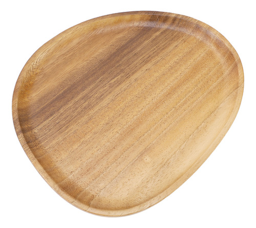 Plato Llano De Madera De Nogal, Estilo Japonés, Único