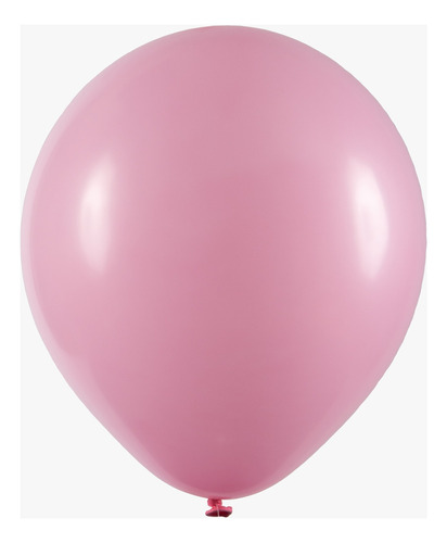 Balão Bexiga Redondo Liso Rosa N9 50 Unidades