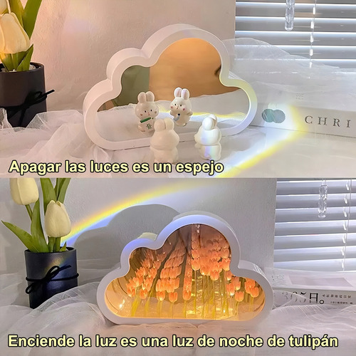 Lámpara Led De Noche, Romántica, De Tulipán, Para Armar