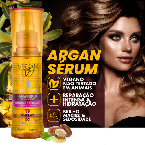 Imagem 2 de 3 de Óleo De Argan Reparador Defrizante Protetor Térmico 90ml