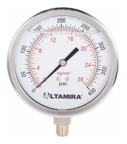 Manómetros Glicerina 0-400 Psi Carátula De 4 Pulgadas