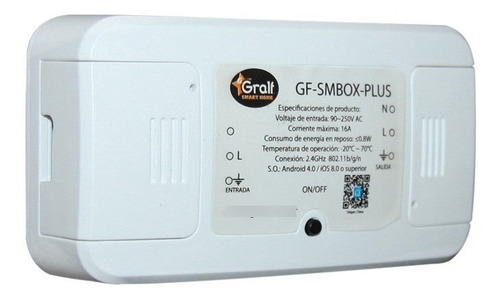 Interruptor Inteligente Wifi Gralf Gf-smbox-plus 16 A Smart