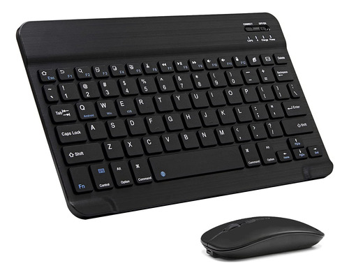 Kit Teclado + Mouse Ultra-slim Portatil Con Bluetooth Negro