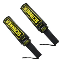 Comprar 2 Detectores Metal Portátil Segurança Bastão Scanner Eventos