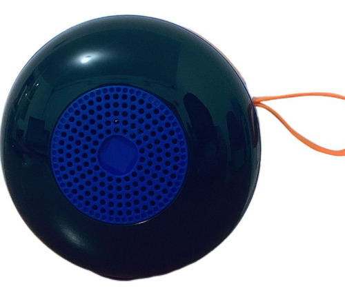 Bocina Portatil Circular Recarcable Con Luces Azul
