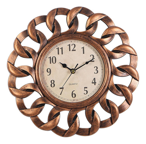 Reloj De Pared Retro Decorativo Fácil De Leer Elegante Para