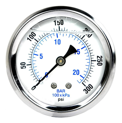 Nuevo Manómetro Lleno De Líquido De Acero Inoxidable Wog Agu