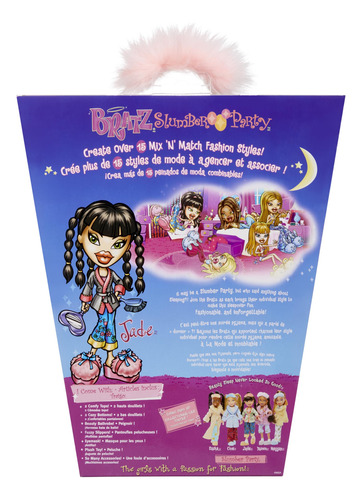 Boneca Moderna Bratz Slumber Party Jade Com 2 Pijamas E Pelú