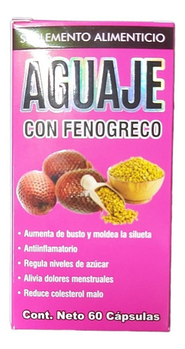 Aguaje Con Fenogreco Naturalin 60 Capsulas