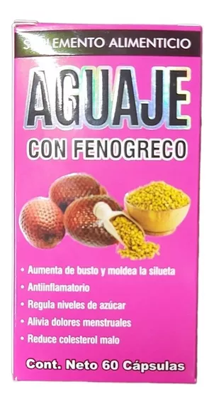 Aguaje Con Fenogreco Naturalin 60 Capsulas