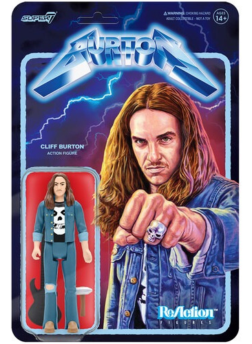 Metallica Cliff Burton Super 7 Re-action Figure 60th Anniv