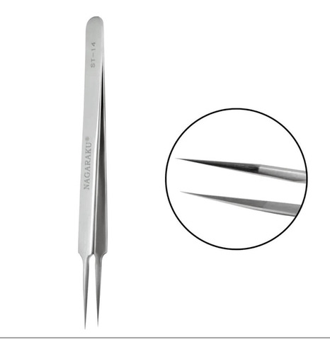 Pinça Nagaraku St-14 Reta Extensão Cílios Lash Design Expert
