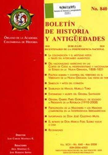 Libro Boletín De Historia Y Antiguedades No. 840