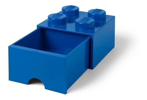 Lego Bloque Apilable Contenedor Brick Drawer 4 Blue Azul