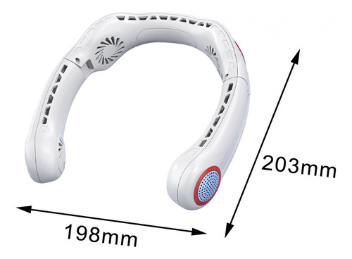 Ventilador De Cuello Portátil Usb Recargable Usable De Poco