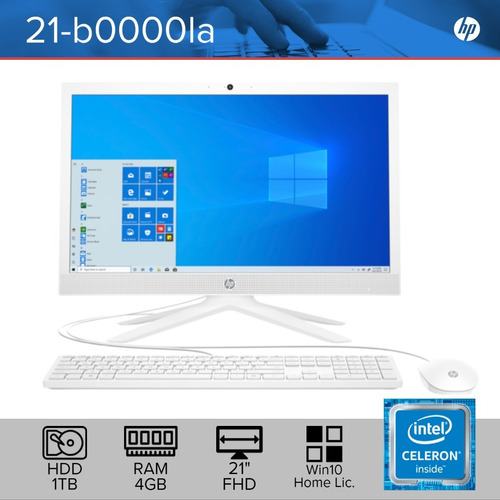 Todo En Uno Aio Hp Celeron 1tb 4gb 21 Win10 Home Licenciado