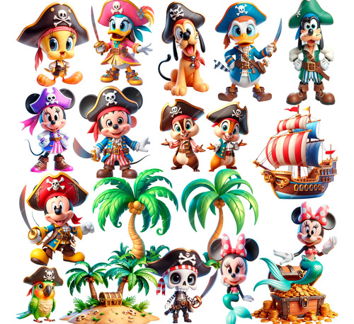 20 Imágenes Png De Mickey Mouse Y Amigos Fiesta De Piratas