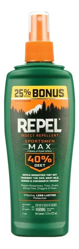 Repelente De Insectos / Mosquitos/ Repel Max 40% 222ml Spray