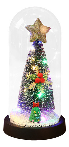 Cubierta De Cristal Con Forma De Mini Árbol De Navidad, Led,