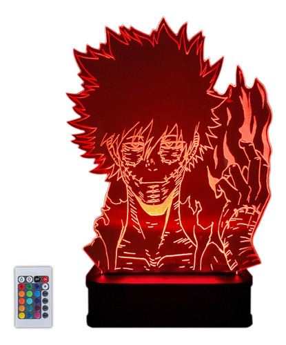 Lámpara Dabi My Hero Academia Led 16 Colores + Poster