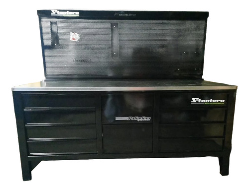 Banco De Trabajo 2.00 Mts C/ 10 Cajones + Tablero Zona Norte Negro
