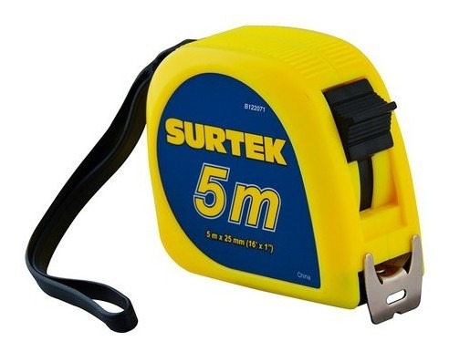 Flexómetro 5mtx25mm Invencible Blíster Surtek