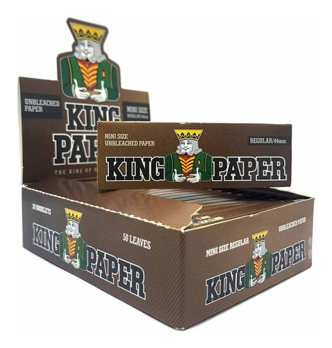 Caixa Seda King Paper Brown 1 1/4 Marrom Pequena Mini Size 