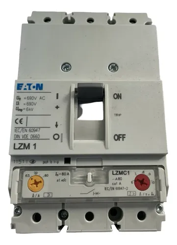 Disjuntor Caixa Moldada Eaton Lzmc1-a80 109438-80a-3p