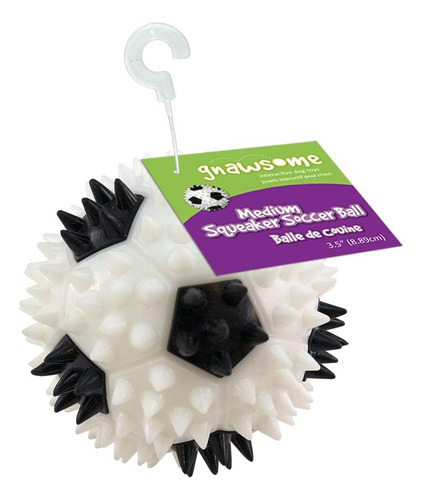 Pelota De Fútbol Gnawsome 3.5 Squeaker Para Perros, Tamaño M