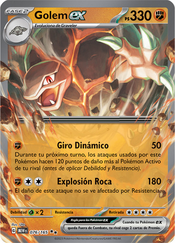 Golem Ex 151 Carta Pokémon Original Tcg+10 Cartas En Inglés 