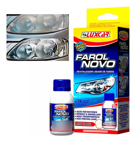 Revitalizador Limpa Farol Luxcar 4800 - Tira Fosco Amarelado