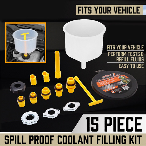 No Spill Coolant Funnel Kit, Spill Free Radiator Coolant Fil