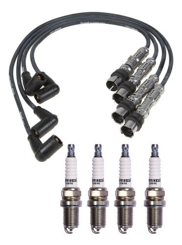 Imagen 1 de 4 de Kit Cables + Bujias Ferrazzi Volkswagen Suran 1.6 8v 10/14