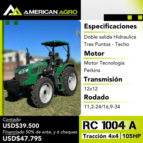 Tractor 105 Hp 4x4 Chery  - Financiación 50% Y 6 Cheques!!