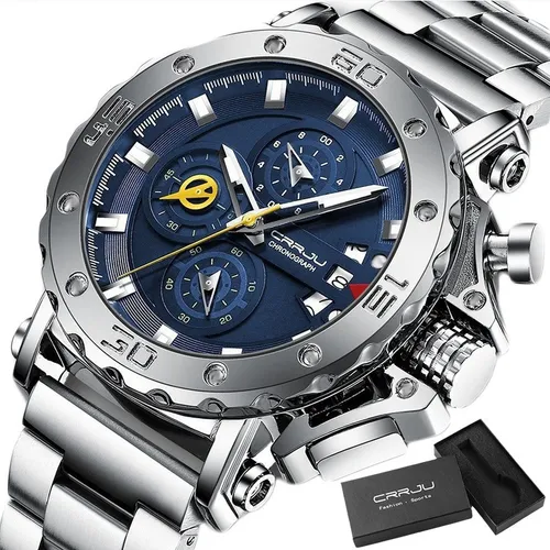 comprar Reloj De Cuarzo Inoxidable De Lujo Crrju Chronograph