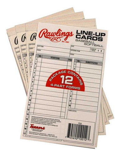 System-17 Tarjetas De Alineación De Béisbol Y Softbol