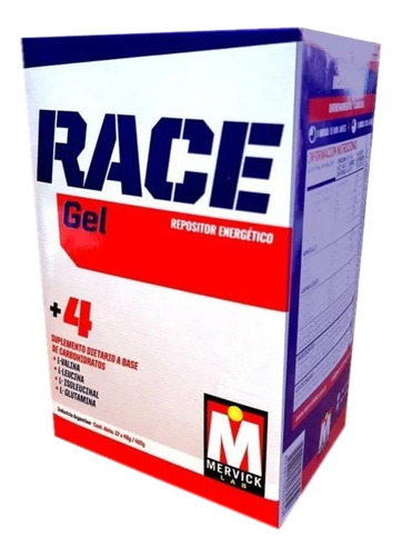 Gel Race De 12 Unidades 40g C/u Repositor Energético Mervick