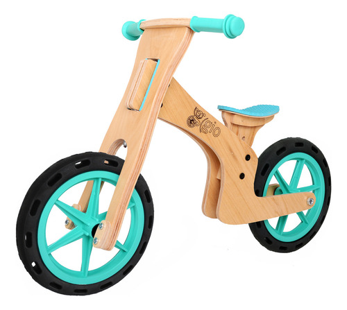 Bicicleta De Inicio De Madera Gio Clásica, Sin Pedales Turquesa