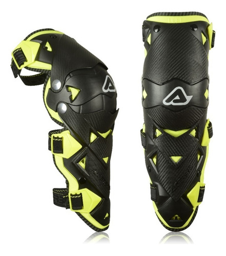 Rodillera Motocross Articulada Acerbis Impact Evo 3.0 Color Negro/ Amarillo