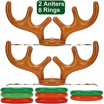 comprar Turnmeon Paquete De 2 Inflable Reno Anillo Cuerno Toss Juego