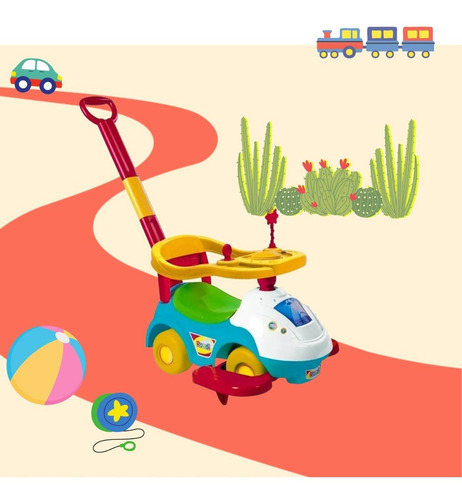 Imagen 2 de 7 de Andador Bebes 2 En 1 Con Barra De Arrastre Maxi Top Rondi